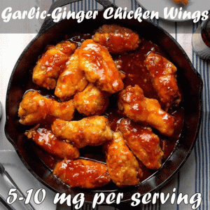 cannabis Garlic-Ginger Chicken Wings recipe